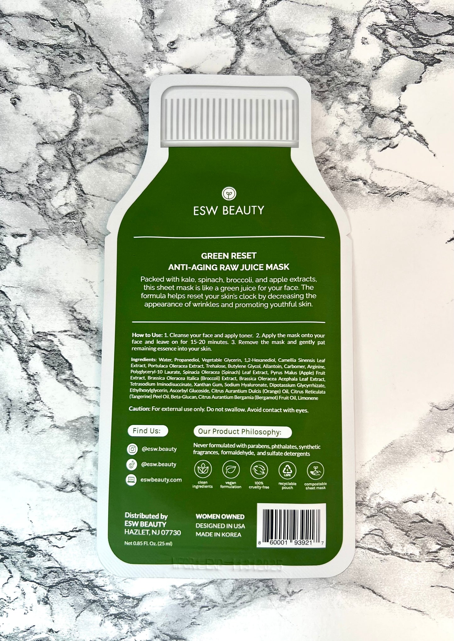 Green Reset Anti-Aging Raw Juice Sheet Mask