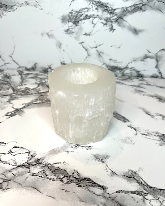 Selenite Tea Light Holder